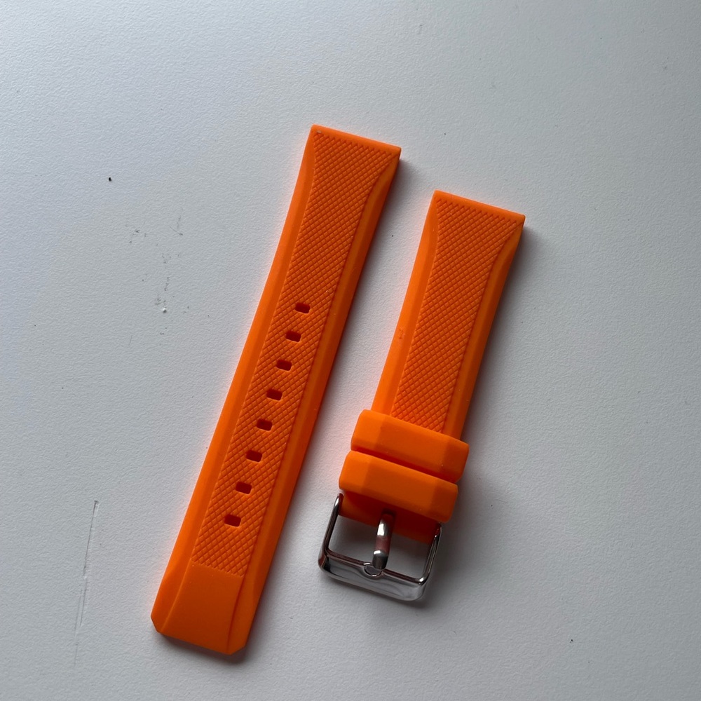 Orange Silicone Quick Release Soft Rubber Replacement Smart Watch Band
